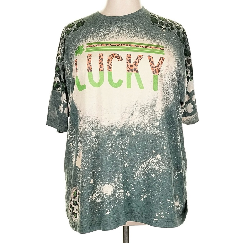 Y2K Closet Staple Vintage-Wash Grunge Lucky print  Graphic XXXL